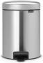 Brabantia NewIcon Pedaalemmer 5 liter kunststof binnenemmer matt steel 112645 - Thumbnail 2
