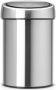 Brabantia Touch Bin Afvalemmer wand 3 liter kunststof binnenemmer matt steel fingerprint proof 378645 - Thumbnail 2