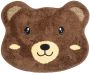 Clayre & Eef Badmat 60x48x1cm Bruin Polyester Beer Bruin - Thumbnail 2