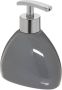 5Five Zeeppompje zeepdispenser van keramiek grijs 300 ml Zeeppompjes - Thumbnail 2