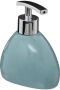 5Five Zeeppompje dispenser Silk kunststeen ijsblauw 12.5 cm 300 ml Zeeppompjes - Thumbnail 2