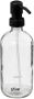 5Five Zeeppompje zeepdispenser van glas transparant 450 ml Zeeppompjes - Thumbnail 2