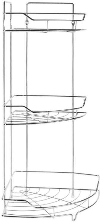 5Five Doucherekje badkamerrekje hoek metaal met 3 lagen 26 x 25 x 56 cm Douche- en badrekjes