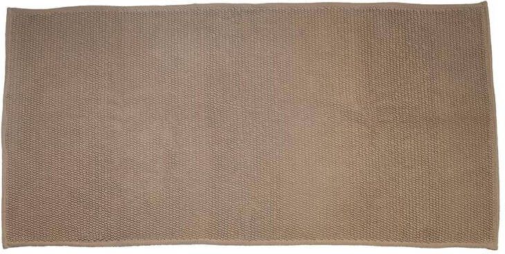 Giga Meubel Badmat Rechthoek Taupe Katoen 60x110x1cm Jovi