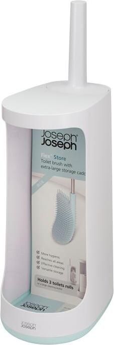 Joseph Flex Store Toiletborstel met Extra Grote Houder Kunststof Wit