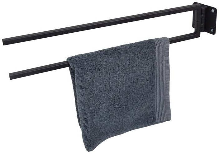 Loft42 Firm Wandhanddoekenrek Zwart Metaal