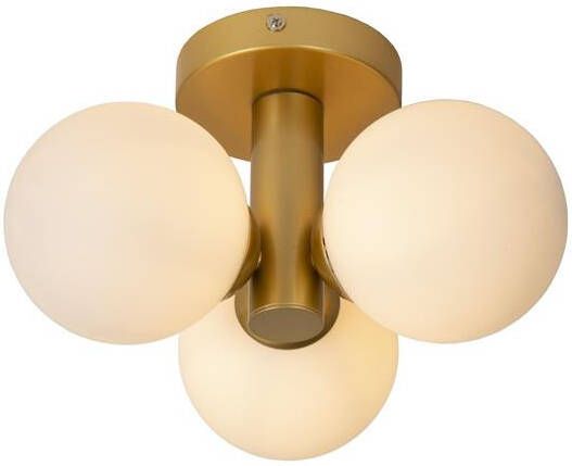Lucide Trudy Plafonnière Badkamer Ø 28 cm 3xG9 IP44 Mat Goud Messing