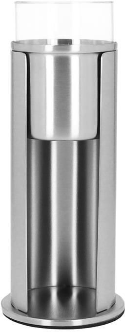 LYVION Wattenschijf met wattenstaafjes houder RVS Zilver - Foto 1