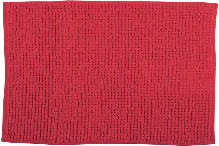 MSV Badkamerkleed|badmat voor op de vloer rood 40 x 60 cm