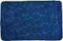MSV Badkamerkleedje badmat tapijt kiezel motief vloermat marine blauw 50 x 80 cm laagpolig Badmatjes - Thumbnail 2