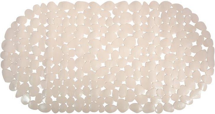 MSV Douche|bad anti-slip mat badkamer pvc beige 39 x 99 cm
