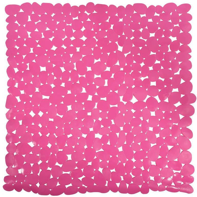 MSV Douche|bad anti-slip mat badkamer pvc fuchsia 53 x 53 cm
