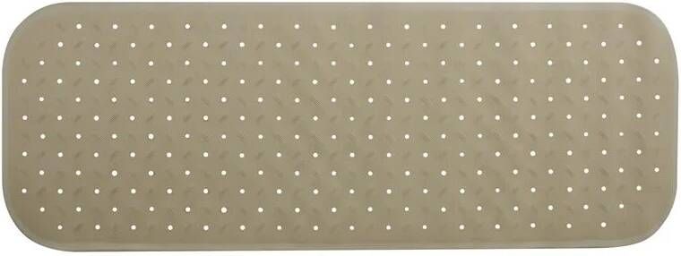 MSV Douche|bad anti-slip mat badkamer rubber beige 36 x 97 cm