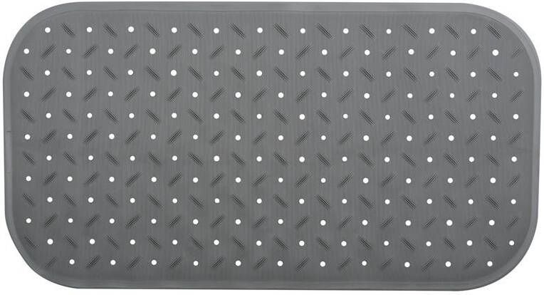 MSV Douche|bad anti-slip mat badkamer rubber grijs 36 x 65 cm
