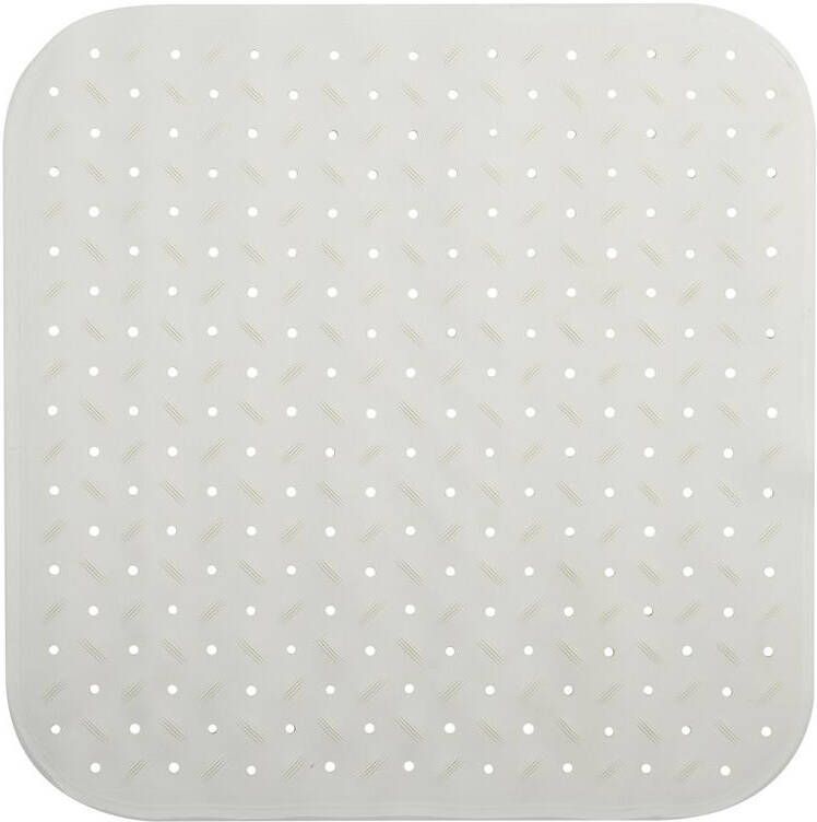 MSV Douche|bad anti-slip mat badkamer rubber wit 54 x 54 cm