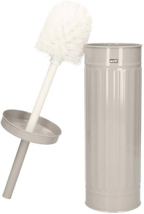 MSV Industrial Toilet|wc-borstel houder metaal licht grijs 38 cm