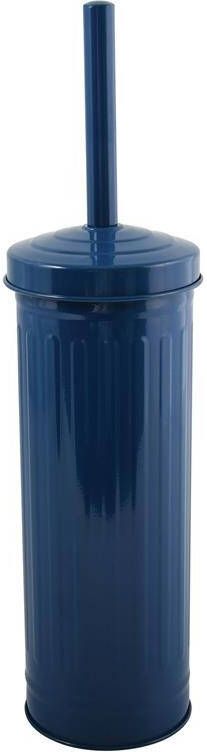 MSV Industrial Toilet|wc-borstel houder metaal marine blauw 38cm