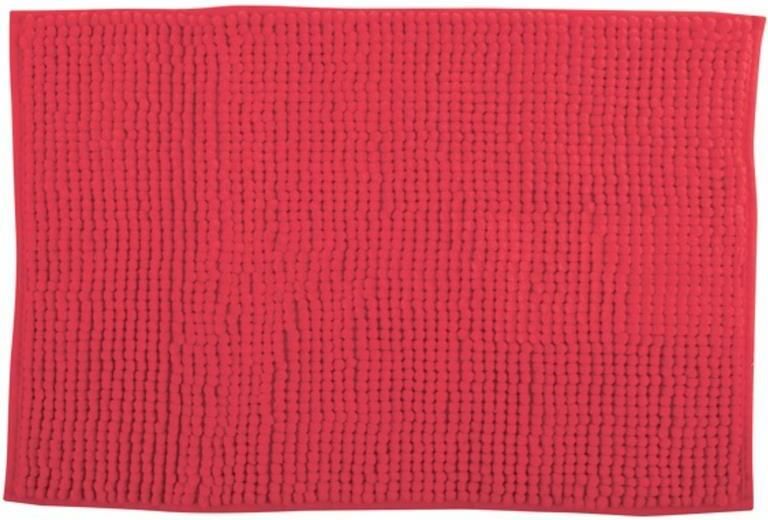 MSV Badkamerkleed badmat voor op de vloer rood 60 x 90 cm Microvezel Badmatjes