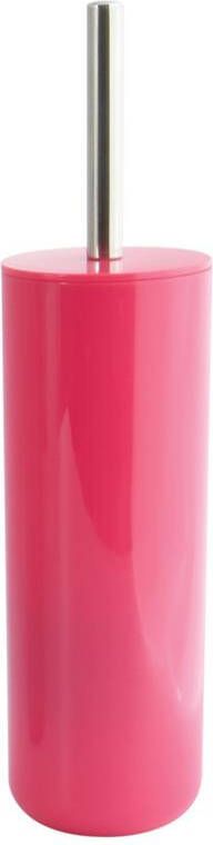 MSV Porto Toilet|wc-borstel houder kunststof fuchsia roze 38cm
