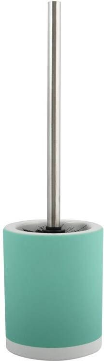 MSV Toilet|wc-borstel houder keramiek|metaal azuurblauw 38 cm