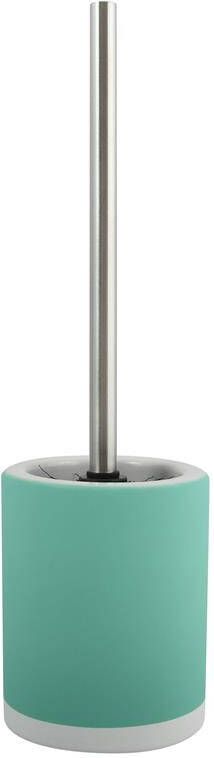 MSV Toilet|wc-borstel houder keramiek|metaal mintgroen 38 cm