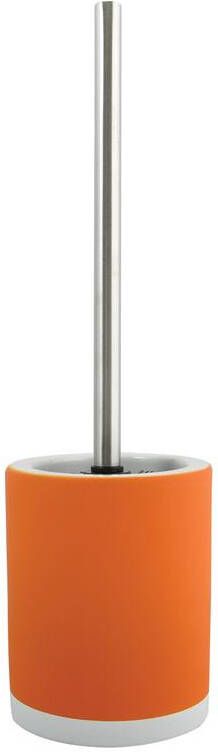 MSV Toilet|wc-borstel houder keramiek|metaal oranje 38 cm