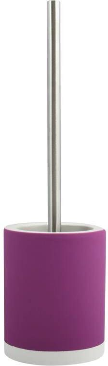 MSV Toilet|wc-borstel houder keramiek|metaal paars 38 cm