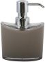 Spirella MSV Zeeppompje dispenser Aveiro PS kunststof beige zilver 11 x 14 cm 260 ml Zeeppompjes - Thumbnail 2
