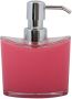 Spirella MSV Zeeppompje dispenser Aveiro PS kunststof fuchsia roze zilver 11 x 14 cm 260 ml Zeeppompjes - Thumbnail 2