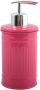 Spirella MSV Zeeppompje dispenser Industrial metaal fuchsia roze 7.5 x 17 cm 250 ml Zeeppompjes - Thumbnail 2