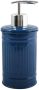 Spirella MSV Zeeppompje dispenser Industrial metaal marine blauw 7.5 x 17 cm 250 ml Zeeppompjes - Thumbnail 2