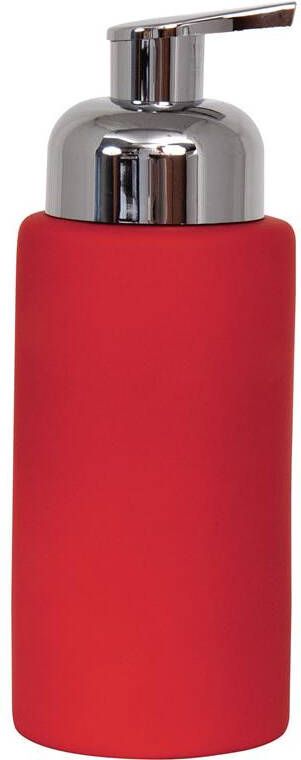 MSV Zeeppompje|dispenser Kyoto keramiek rood|zilver 18 cm