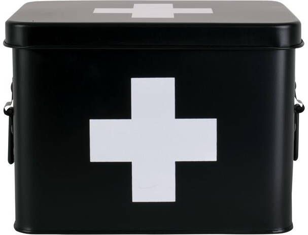 present time Medicine storage box medium metal matt black