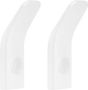 QUVIO Haakje metaal wand Wit Set van 2 - Thumbnail 2