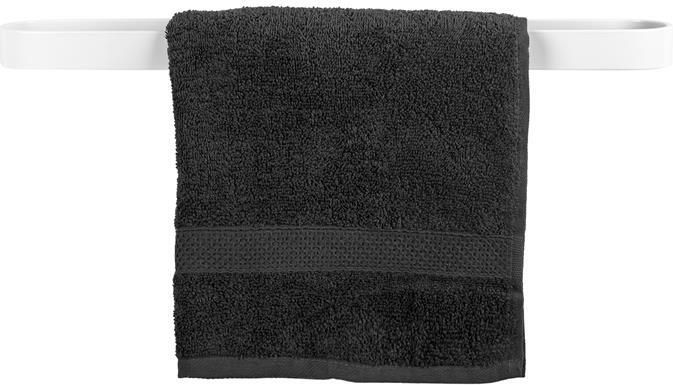 QUVIO Handdoekhouder platte stang met ronding Wit 50 cm