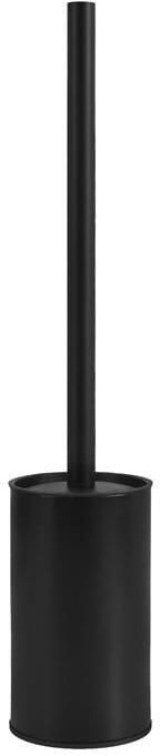QUVIO Toiletborstelhouder met borstel 41 x 8 cm RVS + Plastic Zwart - Foto 1