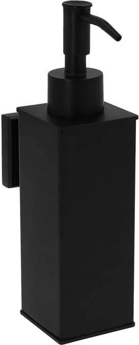 QUVIO Zeepdispenser Wandmontage RVS Zwart