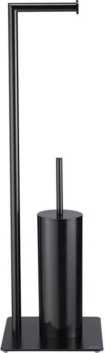 Sealskin Toiletbutler Tube met Toiletrolhouder en Toiletborstel met Houder Vrijstaand Zwart