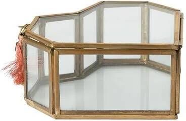 Sissy-Boy Gouden glazen box hart groot