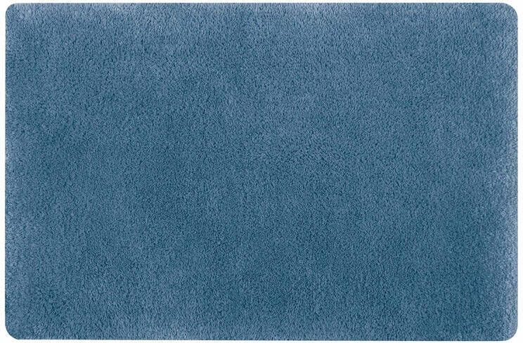 Spirella badkamer vloerkleed|tapijt hoogpolig blauw 40 x 60 cm