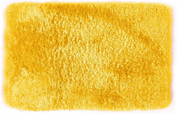 Spirella badkamer vloerkleed|tapijt hoogpolig geel 40 x 60 cm