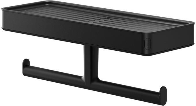 Tiger Carv Toiletrolhouder dubbel met planchet zwart 800240