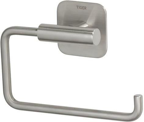 Tiger Colar Toiletrolhouder zonder klep zelfklevend geborsteld RVS 1314030946