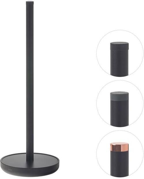 Douche Concurrent Reserverolhouder Tiger Bold Staand Metaal Mat Zwart met 3 Kapjes