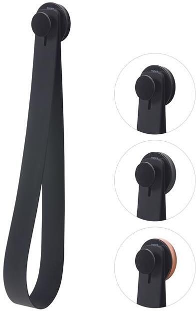 Douche Concurrent Reserverolhouder Tiger Urban Hangend Metaal Rubber Mat Zwart - Foto 2