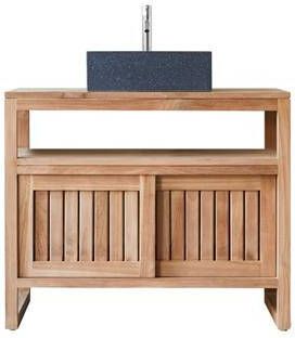 Tikamoon Colonial Badmeubel in massief teak 90 cm