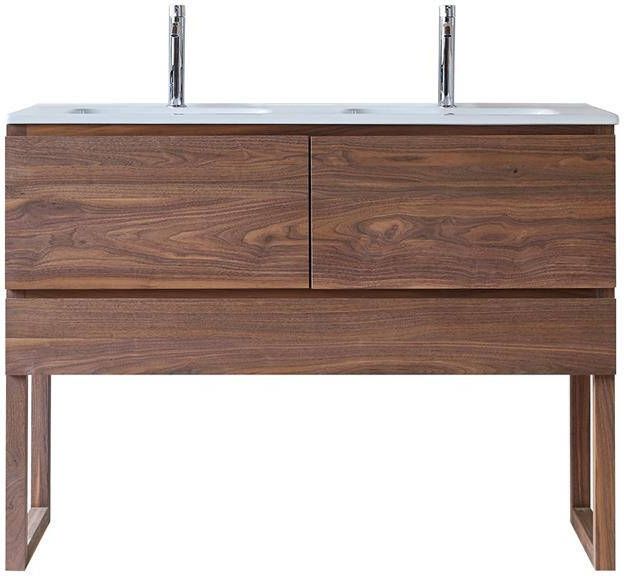 Tikamoon Edgar Badkamermeubel van massief walnoothout 120 cm