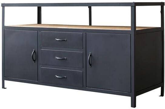 Tikamoon Massief mangohouten en metalen badmeubel 140 cm
