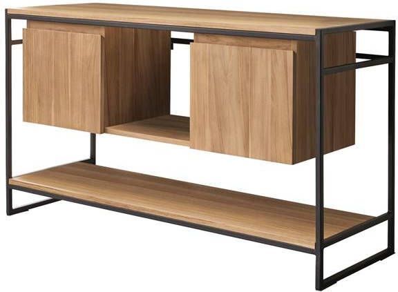 Tikamoon Michal Massief teakhouten en metalen badmeubel 140 cm