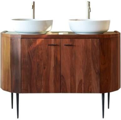 Tikamoon Wastafelkast van massief palissanderhout en marmer 120 cm …